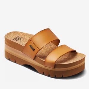 Reef Cushion Vista Higher Platform Slide Sandals size 7